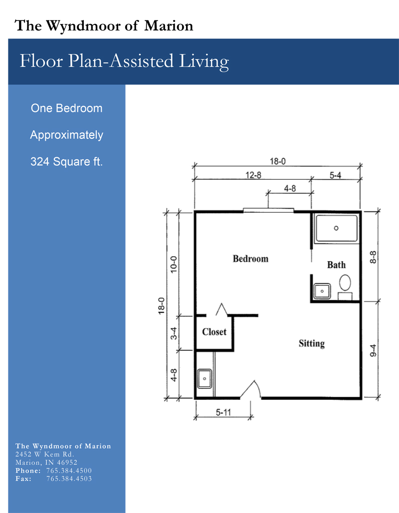 One Bedroom floorplan