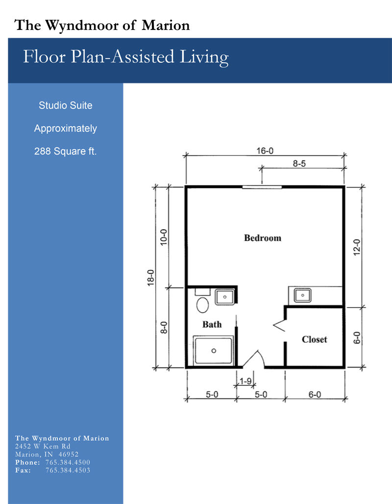 Studio 1 floorplan